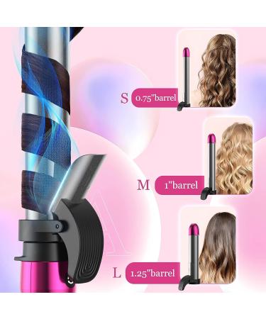 (2023 Upgrade) 3-in-1 Ionic Self Curling Iron with Ceramic Barrels - 12 Adjustable Temperatures - Automatic Hair Curler with LCD Display - Fast Heat SW01-NEW - Buy Online on GoSupps.com