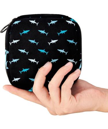 Multicoloured Fish Sanitary Napkin Storage Bag with Zipper for Women and Teens - Portable Menstrual Pad Holder and Cup Pouch - Buy Online on GoSupps.com