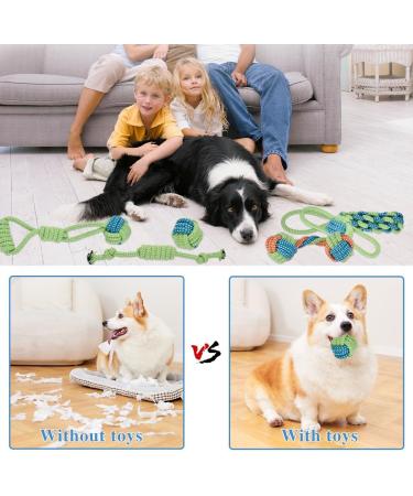 Dog Rope Toys Puppy Toys 6PCS Small Dog Cotton Rope Chewing Toys Puppy Dog Chew Toys Teething Training Dog Tug Rope Interactive Dog Rope Toys Indestructible Natural Cotton Rope for Small Medium Dogs - Buy Online on GoSupps.com