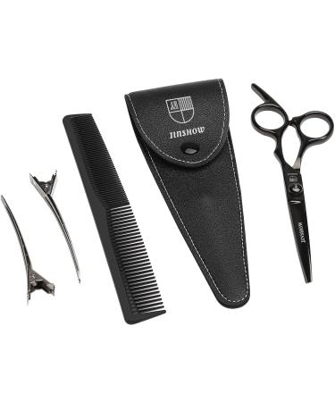 JINSHOW 5PCS Professional Hairdressing Scissors Set - Thinning, Cutting, Stainless Steel, Salon Barber Kit - Buy Online on GoSupps.com