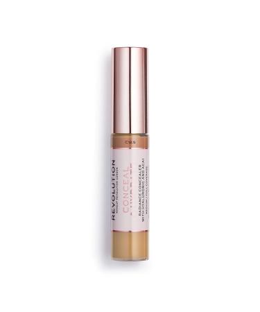Makeup Revolution Conceal and Hydrate Concealer  Full Coverage & Matte Finish  C12.5 for Medium/Dark Skin Tones  Vegan & Cruelty-Free  0.7 Fl Oz