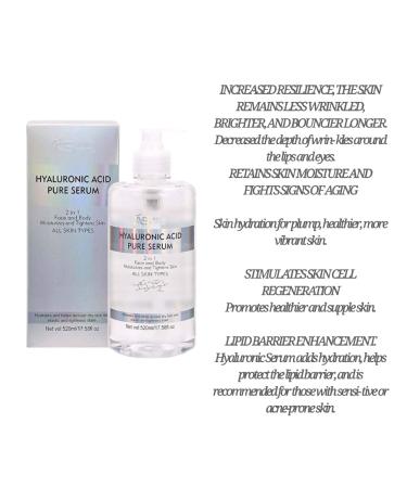 Ashley Shine Hyaluronic Acid Pure Serum 2 in 1 for Face & Body - 520ml | Shop Internationally - Buy Online on GoSupps.com
