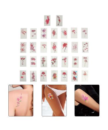 Minkissy Red Spider Lily Temporary Tattoos - 120 Sheets for Cosplay Decals | Fake Tattoos for Long-Lasting Designs - Buy Online on GoSupps.com
