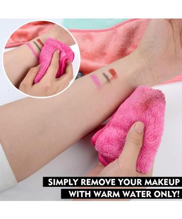 KinHwa Microfiber Makeup Remover Cloths 6 Pack - Reusable Flannel Face Towels for Soft & Gentle Skin Care - 15x30 cm Size - Best Facial Wash Cloth Set - Buy Online on GoSupps.com