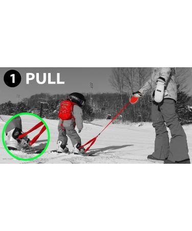 MDXONE Kids Snowboard Ski Harness Trainer | Retractable Leash & Seat Harness Red - Buy Online on GoSupps.com