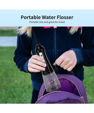 GTGURAD Cordless Water Dental Flosser - 3 Modes, Portable & Rechargeable - IPX7 Waterproof Teeth Cleaning - 300ML Tank - Black - Buy Online on GoSupps.com
