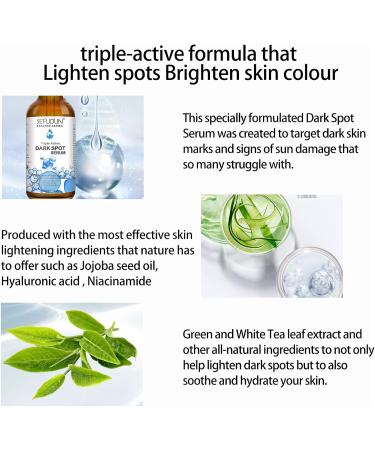 Dark Spot Corrector Serum for Face and Body with 2% Alpha-Arbutin Kojic Acid Licorice Root Extract Effective Remedy Reduces and Corrects Dark Spots(30ml) - Buy Online on GoSupps.com