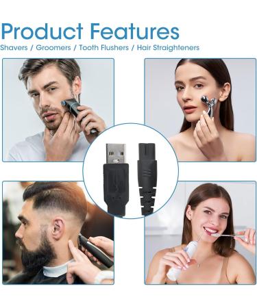 12V 2A USB Charger Cable for Braun Shaver Series 5 3 9 7 1 - Replacement Power Cord for 3020S 3080S 760CC 790CC 340s Beard Trimmer and Oral-B Toothbrush - 1.24M - Buy Online on GoSupps.com