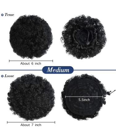 YAMEL Afro Puff Drawstring Ponytail Medium Bun - Natural Black Synthetic Hair Piece for Black Women - Buy Online on GoSupps.com