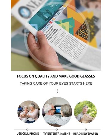 VEVESMUNDO Rimless Reading Glasses Set for Men & Women - 5 Piece Mini Visual Aid Without Frame 2.0x Magnification - Stylish & Lightweight Reading Glasses - Buy Online on GoSupps.com