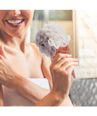 Lurrose Loofah Sponge 3pcs - Ice Cream Shape Bath Shower Pouf Set for Exfoliating and Cleaning - Buy Online on GoSupps.com