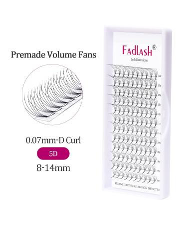 Shop Volume Eyelash Extensions D Curl 0.07mm | 5D Natural Long Single Eyelashes | Professional Cluster Fans (8-14mm) - Buy Online on GoSupps.com