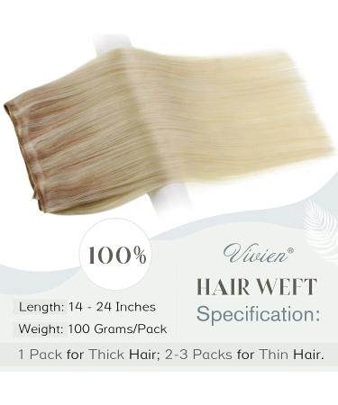 Vivien Extensions: Premium Real Hair Tress Balayage Ombre Extensions - Ash Blond to Medium Brown - 55cm 100g #18/26/60 - Buy Online on GoSupps.com