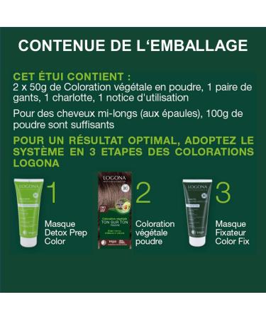 Logona Natural Cosmetics Poudre Colorante V g tale 080 Brun Naturel - 100g Hair Color With Avocado Oil - 100% Natural & Vegan Fast Global Shipping - Buy Online on GoSupps.com