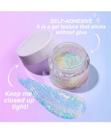 LANGMANNI Holographic Body Glitter Gel - Color Changing, Vegan & Cruelty-Free - 1.35 oz (2# Sparkling Pink) - Buy Online on GoSupps.com