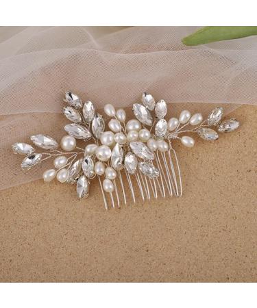 ifundom Bride Hair Comb Lightweight Metal Bride Hair Comb Sparkling Hair Piece Wedding Party Hair Accessory - Buy Online on GoSupps.com
