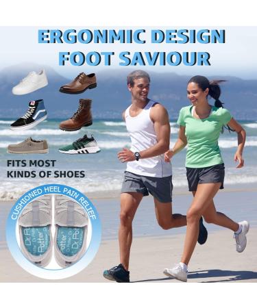 Premium Heel Cushions for Pain Relief | Comfort for Plantar Fasciitis Achilles Tendonitis & Heel Spurs | Men & Women (Large W8.5-12 | M7.5-11 - Buy Online on GoSupps.com