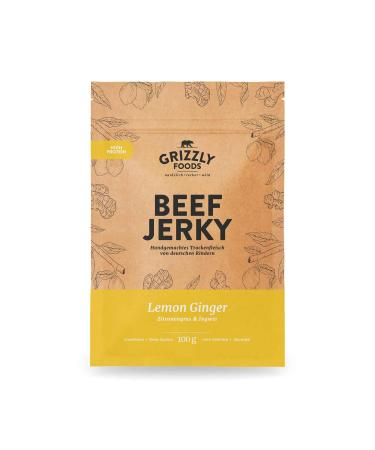 Beef Jery German beef Drying meat from beef in the set 10-pack Lemon ginger (10 x 100 g 1 kg) 100 g (10 pack)
