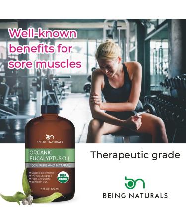 Organic Eucalyptus Essential Oil - 4 FL OZ - 100% Pure & Natural with Glass Dropper - Buy Online on GoSupps.com