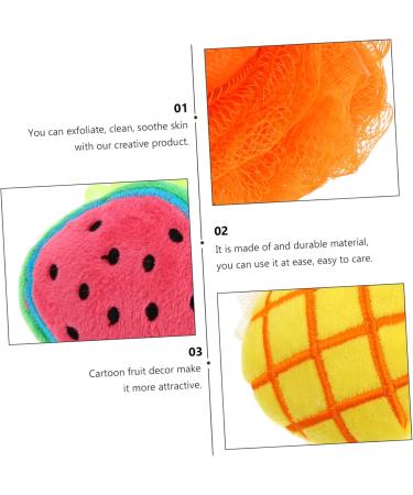 Buy Housoutil 8 Pcs Fruit Shape Bath Sponge Set - Exfoliating Loofah & Cartoon Bath Toys for Kids | International Shipping Available - Buy Online on GoSupps.com