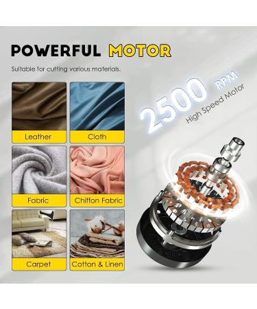 CGOLDENWALL Electric Rotary Fabric Cutter  Multi-layer Electric Fabric Scissors with 1"Cutting Thickness  for Cloth Fabric Leather and Carpet  Comes with Replacement Blades  Sharpening Stones  110V - Buy Online on GoSupps.com