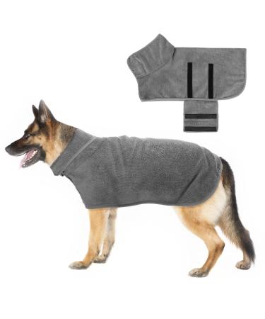 Microfiber dog bathrobe XL SIZE Sub-capable dog bathrobe Bath towel Dog wagering dog hand towel with adjustable straps for large medium x-large