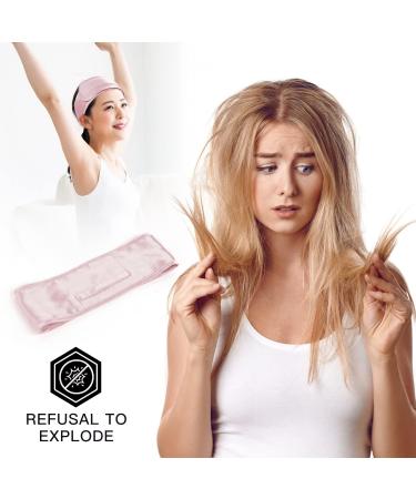 FANTASTIC HOUSE Silk Spa Headband for Women and Girls - 100% Mulberry Silk Scarf for Hair Wrapping - Adjustable, Perfect for Face Washing, Makeup, Sports - Pink - Buy Online on GoSupps.com