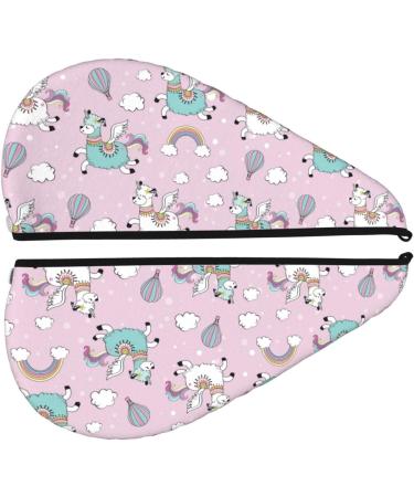 Shop Llama Unicorn Rainbow Microfiber Hair Towel | Ultra Soft Super Absorbent Wrap for Long Curly & Thick Hair - Quick Dry Coral Velvet - Buy Online on GoSupps.com