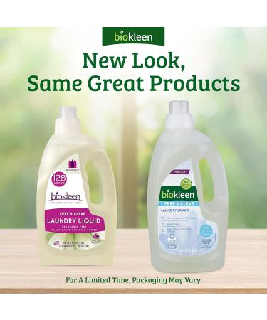 Biokleen Eco-Friendly Laundry Detergent Liquid - Concentrated Non-Toxic Unscented 64 oz (128 HE Loads) | Plant-Based & Free of Artificial Fragrance - Buy Online on GoSupps.com