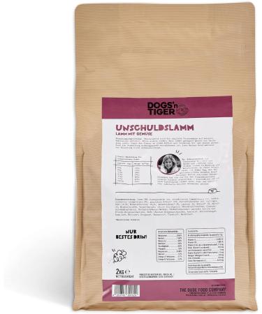 Dogs'n Tiger - Lamb of Innocence - Adult Dog Food - Monoprotein - 58% Meat - Suitable for Allergy Sufferers - Sugar and Grain Free (Lamb with Vegetables) - 1 x 12 kg - Buy Online on GoSupps.com