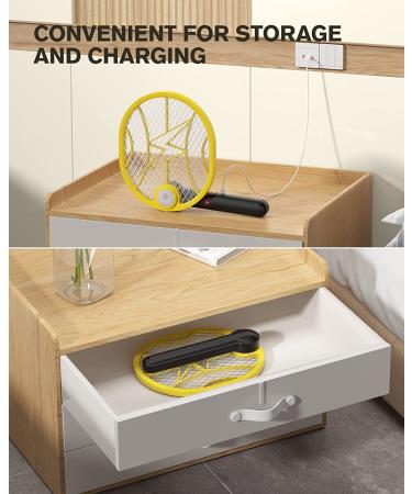 Sahara Sailor Electric Fly Swatter 2-IN-1 Bug Zapper with UV Light | Rechargeable & High-Voltage | Foldable Mosquito Zapper for Indoor & Outdoor Use - Buy Online on GoSupps.com