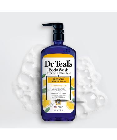 Dr Teal's Body Wash with Pure Epsom Salt with Prebiotic Lemon Balm & Sage 24 fl oz (Pack of 4) - Buy Online on GoSupps.com