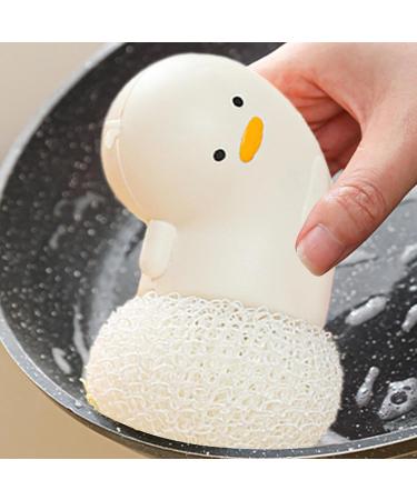 Dish Scrub Brush - Duck Shape Cleaning Ball | Washing Brush for Kitchen and Household Kitchen Scrub Brush for Cleaning Dish Pot Sink Stove White - Buy Online on GoSupps.com