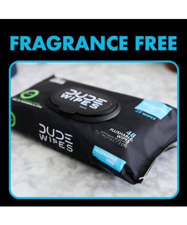 Dude Flushable Adult Wipes & Toilet Spray Combo - 18 Pack, Unscented with Vitamin-E & Aloe - Stank Eliminator Fragrance Free - 864 Wipes + 1 Spray - Buy Online on GoSupps.com