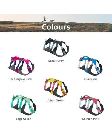 Luffwear Flagline Dog Harness with Handle - Adjustable Lightweight & Durable | X-Small Blue Dusk (43-56cm) | International Shipping Available - Buy Online on GoSupps.com