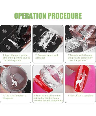 Stamping Transparent Nail Stamp kit Jelly French Stamper for Tip Nails with Scrapers 3D Nail Sticker Curve Stripes Nail Art Tools for French Manicure Home DIY Nail Salon (Single head) - Buy Online on GoSupps.com