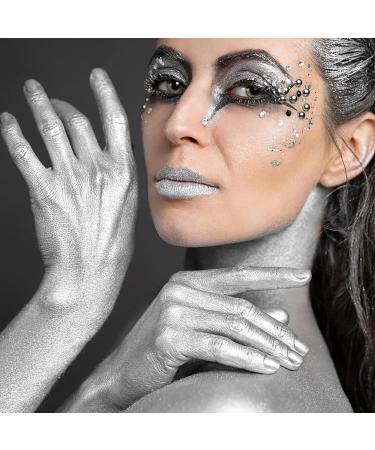 Mysense Pearl Silver Face & Body Paint Stick - Non-toxic Water Based Metallic Makeup for Halloween & Cosplay - 0.5oz - Buy Online on GoSupps.com