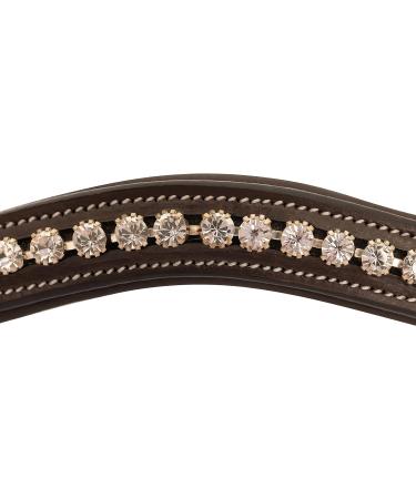 ExionPro White Crystal Browband for Horses - Full Cob Pony Sizes, Brown & Black Color Options, Equestrian Accessory - Buy Online on GoSupps.com