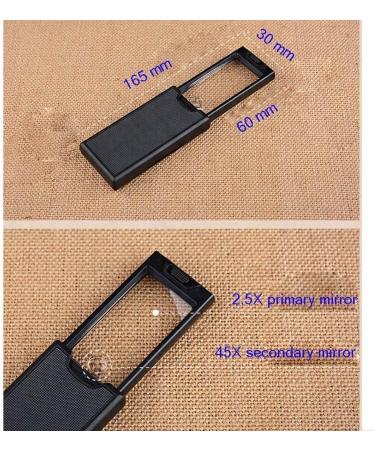 Magnifier Pulling Square 2.5 Times Reading Magnifying Glass with Light Portable Identification Magnifying Glass 45 Times Lofty Ambition - Buy Online on GoSupps.com