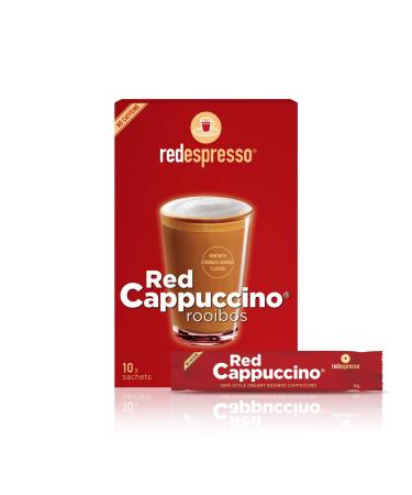 Red Rooibos Tea Cappuccino Mix - Red Espresso - Organic, Non GMO (10 Sachets) 10 Count (Pack of 1)