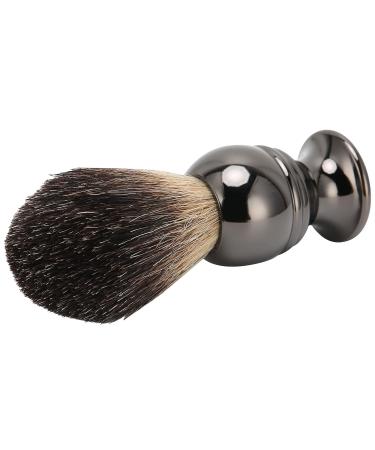 Qyebavge Men's Shaving Brush - Portable Stainless Steel Handle in Gun Color | Premium Grooming Tool for Smooth Shaves - Buy Online on GoSupps.com