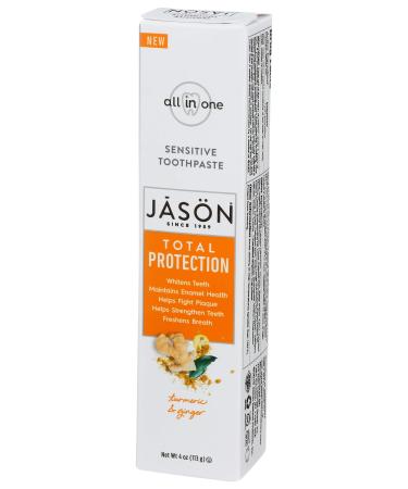 Jason Natural Cosmetics, Toothpaste Total Protection Turmeric Ginger, 4 Ounce