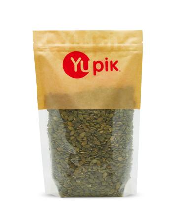 Yupik Raw Pumpkin Seeds No Shell 450 g 6 Count GMO-Free Gluten-Free Kosher Shelled Pepitas Salt-Free Oil-Free Plant-Based Protein Source of Fiber Healthy Snacks Ideal for Baking&Topping Raw Pumpkin Seeds Shelled Kernels 2.7 kg
