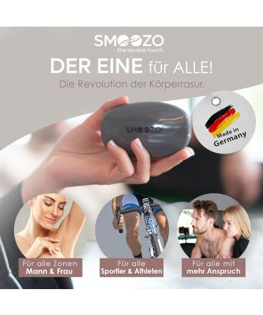 SMOOZO Bundle Body Shaver - Elegant Dark Blue with Design Tray & 4-Pack Replacement Blades (Bu1102) | International Shipping - Buy Online on GoSupps.com