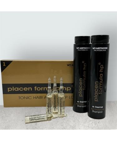 Ampoules de 12 x 10 ml contre la chute des cheveux + 2 x 250 ml de shampooing extr me activateur WT M thode WT