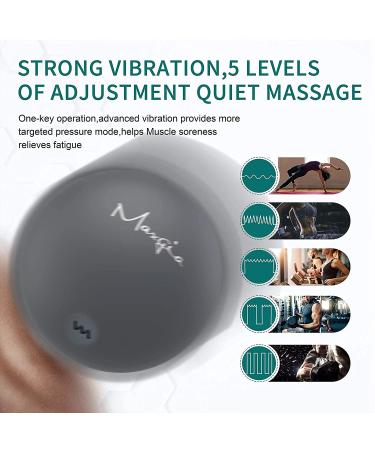 Maxgia 5 Speed Vibrating Massage Ball | Lacrosse Ball Roller for Trigger Point Therapy | Deep Tissue Massager for Pain Relief & Muscle Recovery | Gray - Buy Online on GoSupps.com