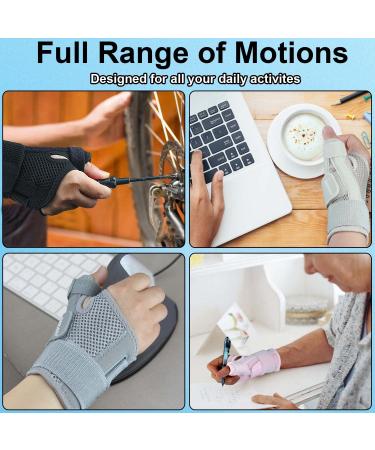 Adjustable Trigger Thumb Splint for Left/Right Hand - Pain Relief Brace for Carpal Tunnel Arthritis and More | Pink | One Size - Buy Online on GoSupps.com