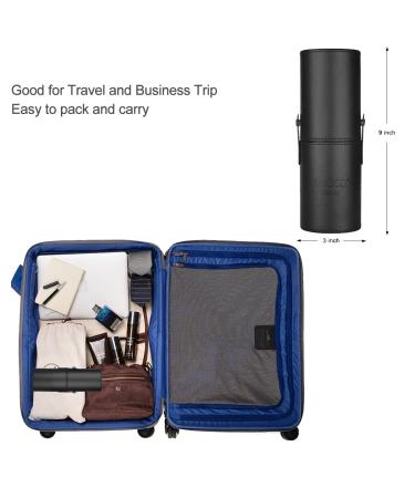 Buy A-Cup Black PU Leather Makeup Brush Holder | Travel Cosmetic Organizer - Stylish & Durable - Buy Online on GoSupps.com