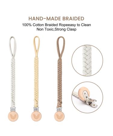 ClDy Baby Pacifier Chain Clip - 3 Pack Multi-Use Pacifier Holder for Stroller Baby Carrier & Car Seat - Buy Online on GoSupps.com