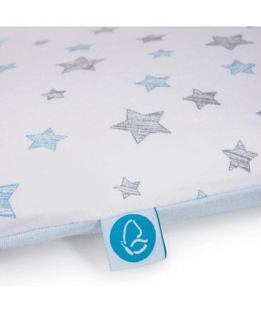 Ceba Baby Cover for Changing Pads - 2-Pack Winding Edition - Extra Thick Cotton 50x70 cm with Zipper - Gray & Blue Stars - Buy Online on GoSupps.com